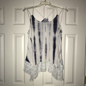 🔑 Blue and White Tank Top